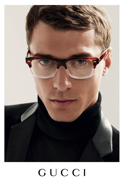 glasses gucci for men|men Gucci glasses on face.